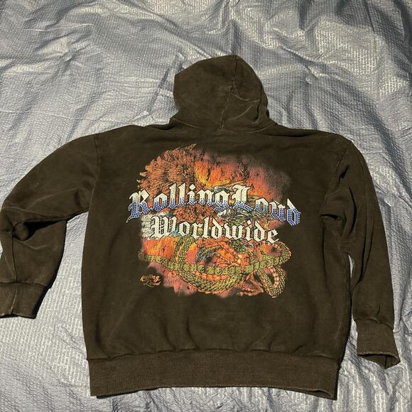 Rolling Loud Charcoal zip up hooded sweatshirt - Picture 2 of 2